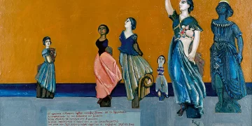 Ακρόπρωρα του Μουσείου Γαλαξιδίου. Πίνακας του Σπύρου Βασιλείου