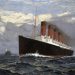 Ελαιογραφία του Lusitania από τον Norman Wilkinson (1907)