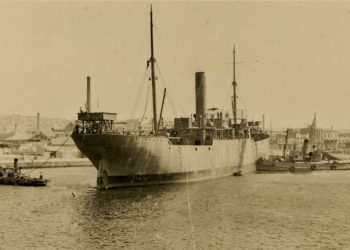 Το ΤΕΤΗ κατά τη διάρκεια της Κατοχής, μάλλον στη Θεσσαλονίκη.  (συλλογή Marco Ghiglino)