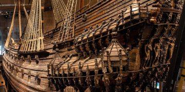 Το πρυμναίο τμήμα του  Vasa όπως διατηρείται σήμερα
